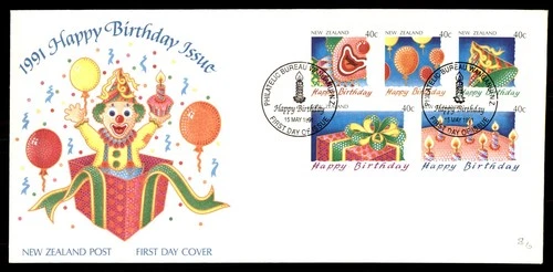 Mayfairstamps New Zealand FDC 1991 Happy Birthday issue First Day Cover aax_3375