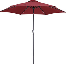 Ombrellone LED Illuminazione 300 Cm Protezione UV 80+ Custodia Protettiva Grande