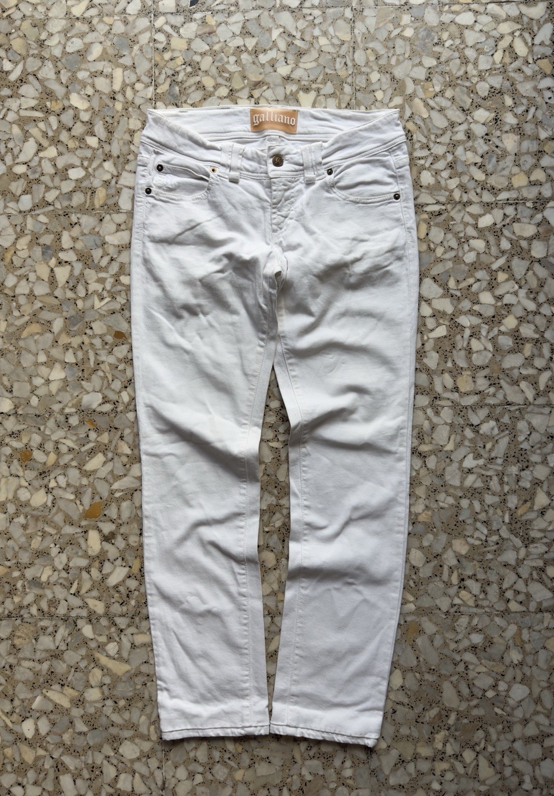 Vintage 00s John Galliano Y2K  Jeans Rare Womens Size 28 Logo Italy