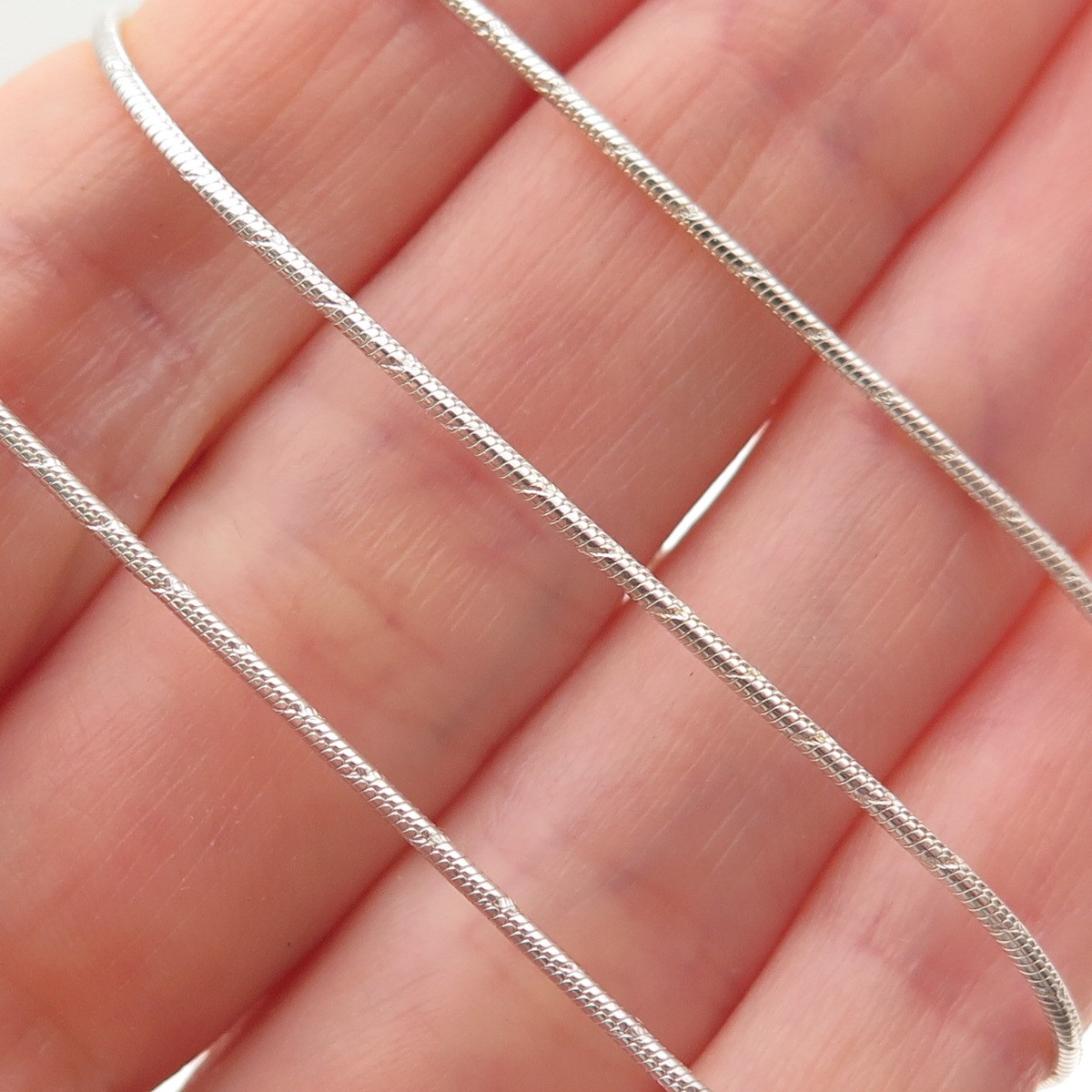 925 Sterling Silver Snake Chain Necklace 16