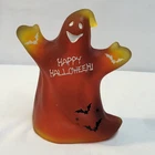 RARE Fenton Ghost Glass Happy Halloween Figurine Hand Painted SIGNED Ltd Ed