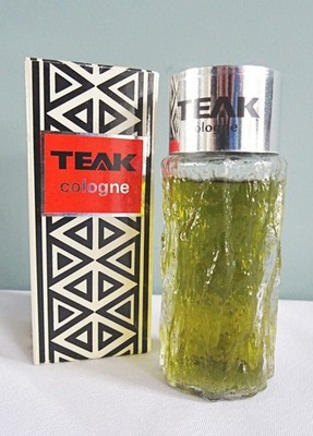 Vintage Shulton Teak Köln 60er After Shave Flasche Herren Boxed 67cc 60s