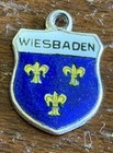 Vintage Wiesbaden Germany 800 Silver Enamel Shield Charm ESJ — photo 3