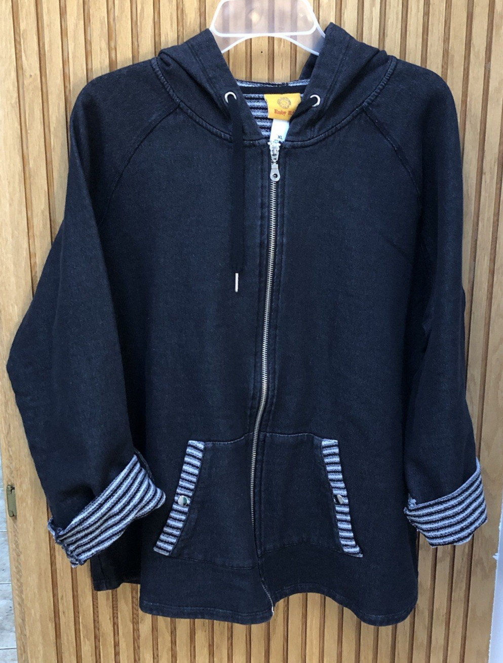 Ruby Rd. Zip Up Hooded Terry Lined Adjustable Sle… - image 1