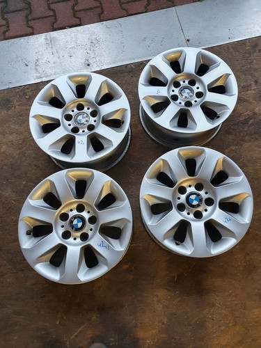 4 original 5er BMW E60 E61 Alufelgen 7x16 ET20 6758774 Sternspeiche - Bild 1 von 9