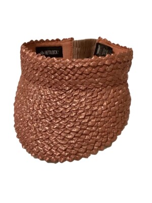 Hemlock Sun Visor Women's Capri Rose Handwoven Straw Linen