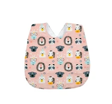 Baby Infant Bib Cross Back Girls Unisex Waterproof Pink Fully Adjustable