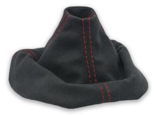 SCHALTMANSCHETTE FUR PORSCHE BOXSTER 2005-2012 SCHALTSACK ALCANTARA NAHT ROT 