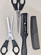 BARBER set Precision Trimmer .Scissors Comb Trimmer