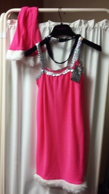 Womens Santa Costume Fancy Dress Pink 8-14 S-M | eBay Womens Santa Costume Fancy Dress Pink 8-14 S-M | eBay