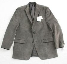 New CALVIN KLEIN Blazer Sport Coat Men 42 Long 42L Gray Polyester Blend 2 Button