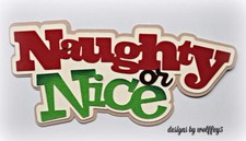 CRAFTECAFE XMAS KID TITLE premade paper piecing scrapbook diecut piece WOLFFEY5