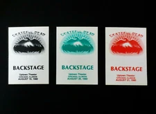 Grateful Dead Backstage Pass Chicago Illinois Uptown 1980 IL 8/19,20,21/80 Mouse