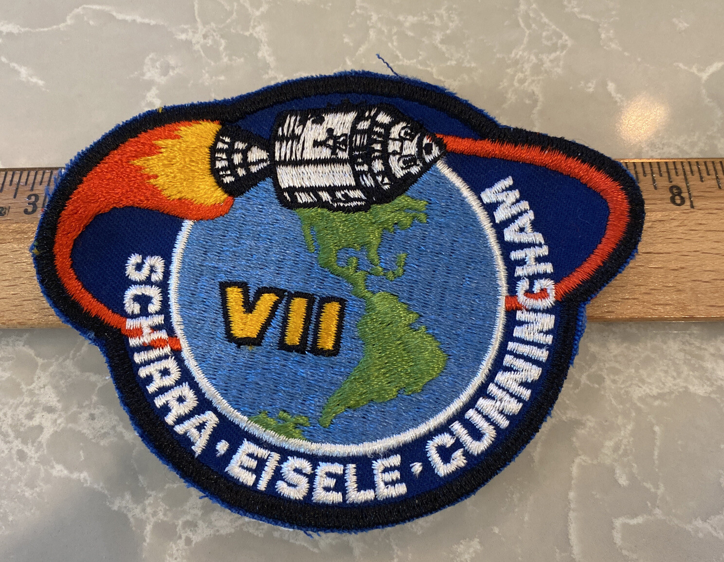 VTG Apollo 7 Lion Brothers Cloth Back 4 1/2" NASA Crew Space Patch ...