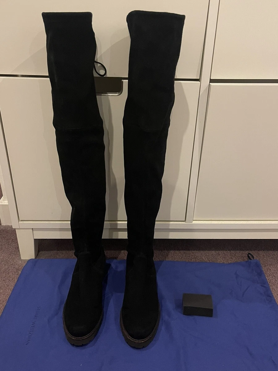 Stuart Weitzman Woman s Vanland Black Suede Knee High Boots EU 37 UK 4