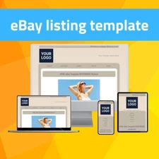 eBay Template RESPONSIVE Natural - pastel - editor included - no html needed