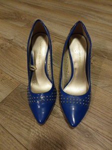 christian siriano blue heels