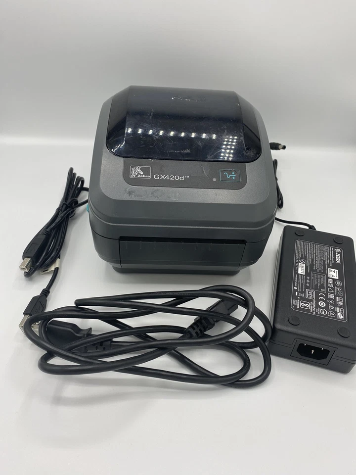 Zebra GX420d Thermal Label Printer w USB Paralell/Serial ports With Free labels - Image 3 of 4