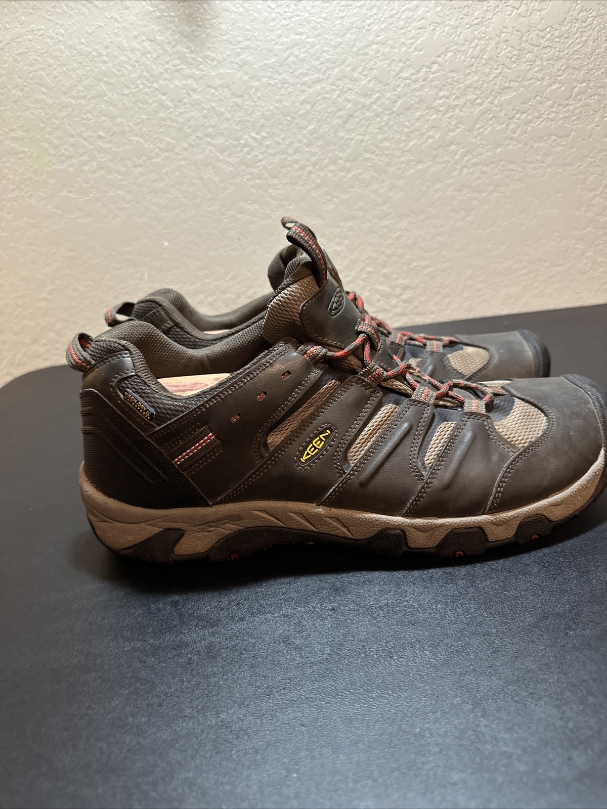 Keen Men's Size 14 Koven Low Profile Brown Leather Hiking Boots Shoes