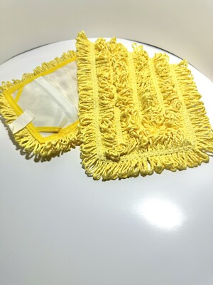 50 18'' Dust Mop Industrial Head Refill Lot of 50 Yellow Microfiber SAVE BULK