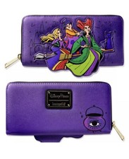 Cartera Loungefly Hocus Pocus Sanderson Sisters & Binx de los parques de Disney púrpura nueva con etiquetas