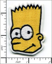 30 Pcs Embroidered Iron/Sew on patches Cartoon Man Head Bart 41x61mm AP024cD