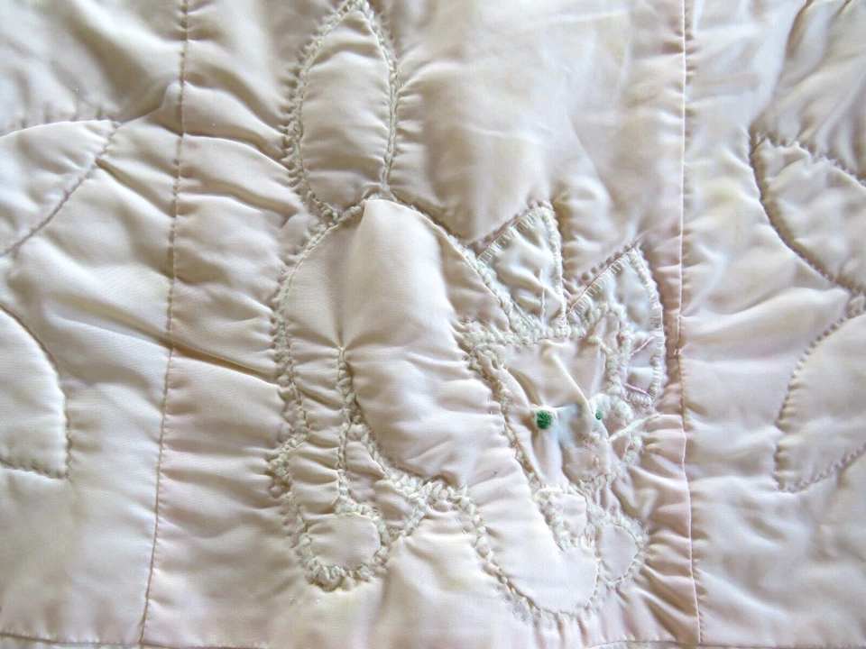 Manta colcha vintage antigua hecha a mano gatito gato bebé usada Foto 2 de 4