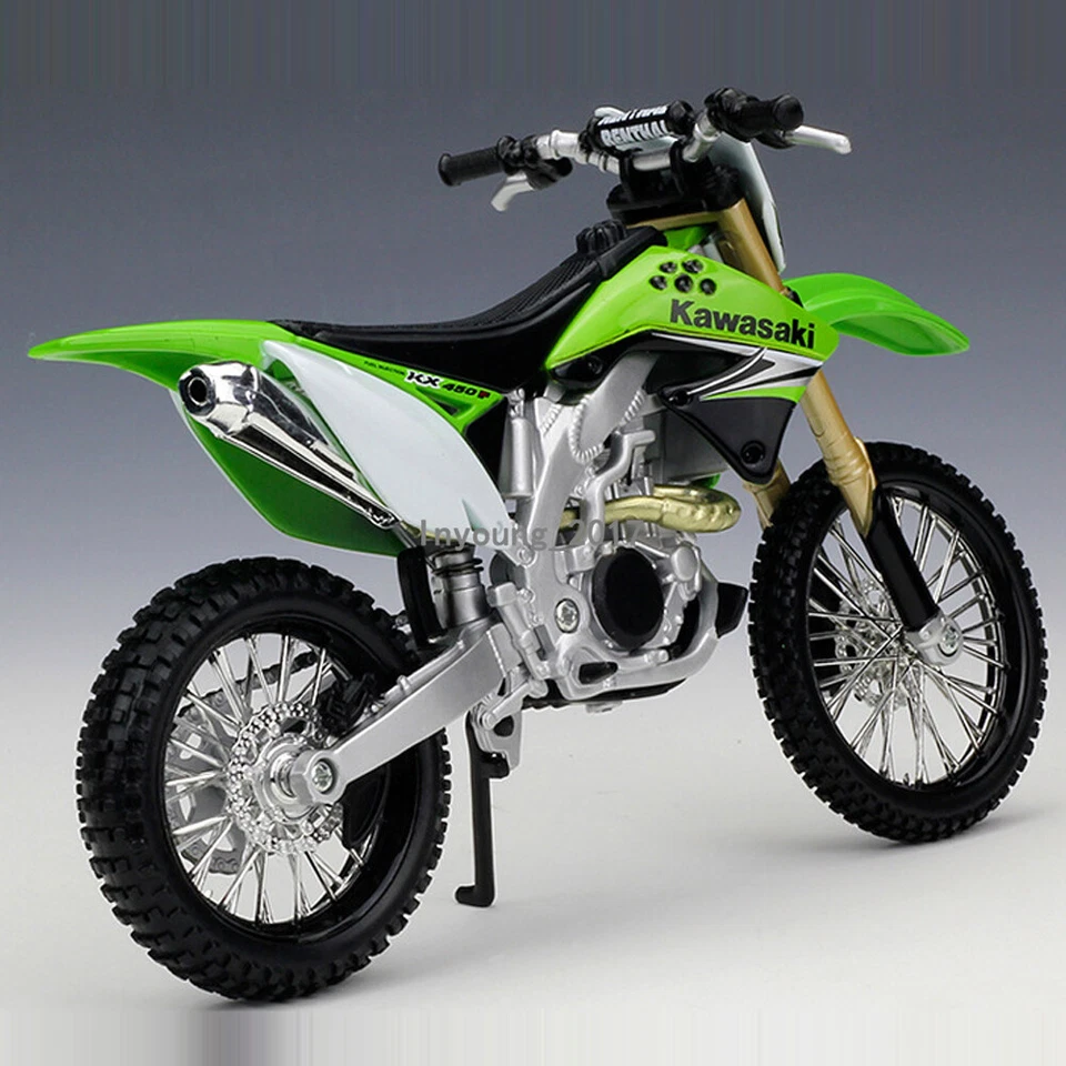 1/12 川崎 KX450F 摩托车模型压铸越野自行车玩具车男孩玩具 — 第 3/4 张图片