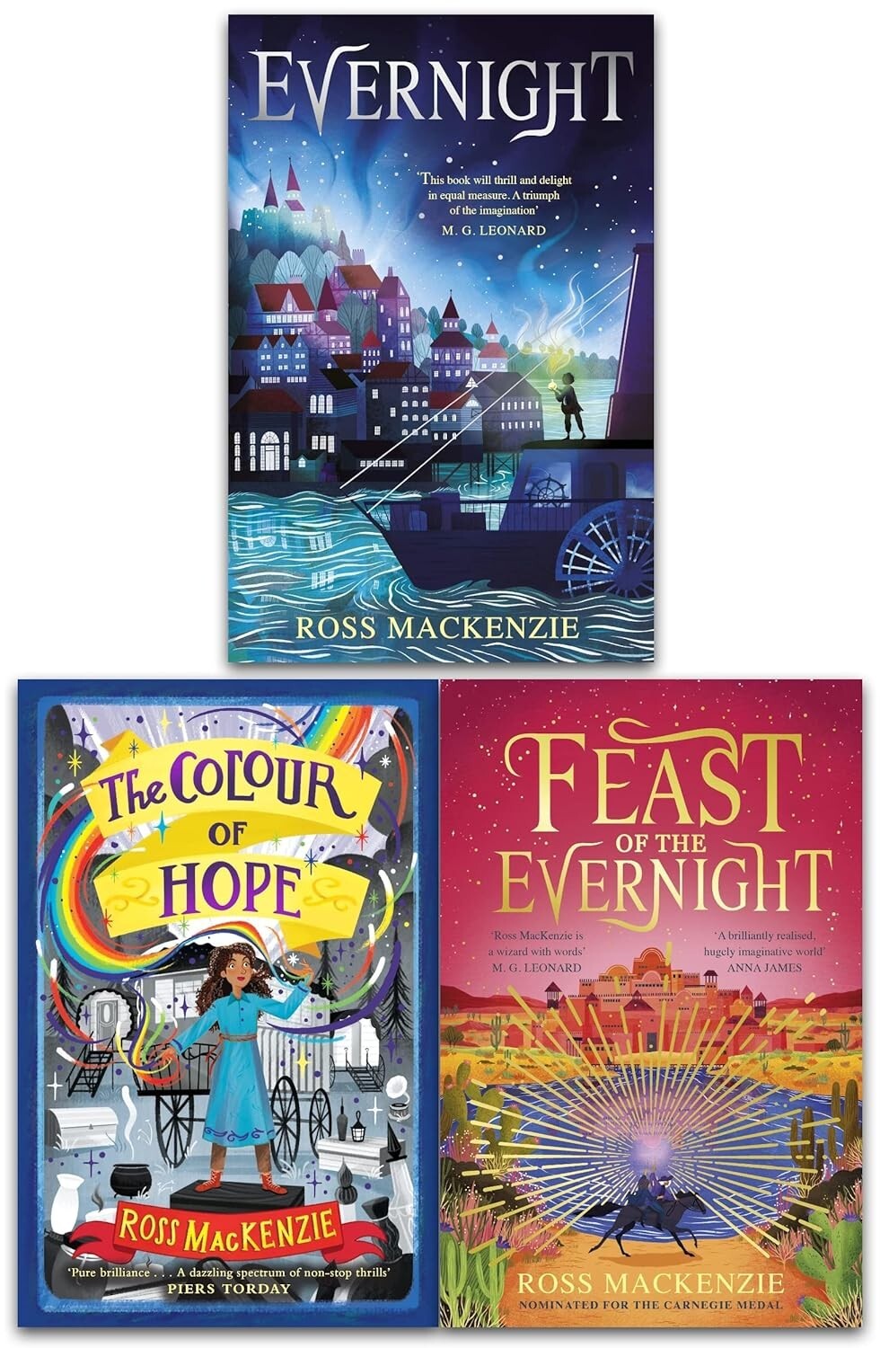 Ross Mackenzie Unisex Silver/White 3 Books Collection Set (Evernight, Feast Of The Evernight, The Colour Of Hope) - Image 7