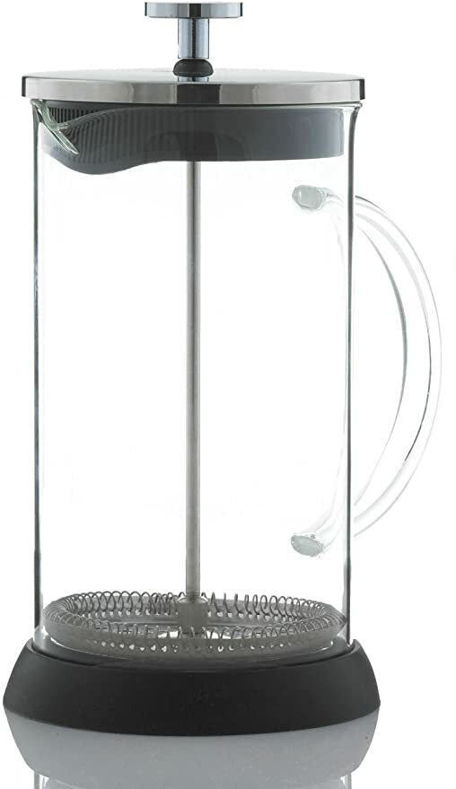 LISBON FRENCH PRESS COFFEE TEA 1 LITER 34 OZ GLASS BODY SS FILTER PRESS GIFT