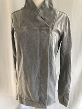 Lululemon Jacket Womens 4 Gray Wrap Snap Athleisure Athletic Stretch.with Defect