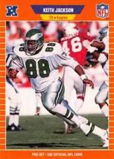 1989 Pro Set Football Keith Jackson Rookie Card #318 NM/MT EAGLES PACK FRESH