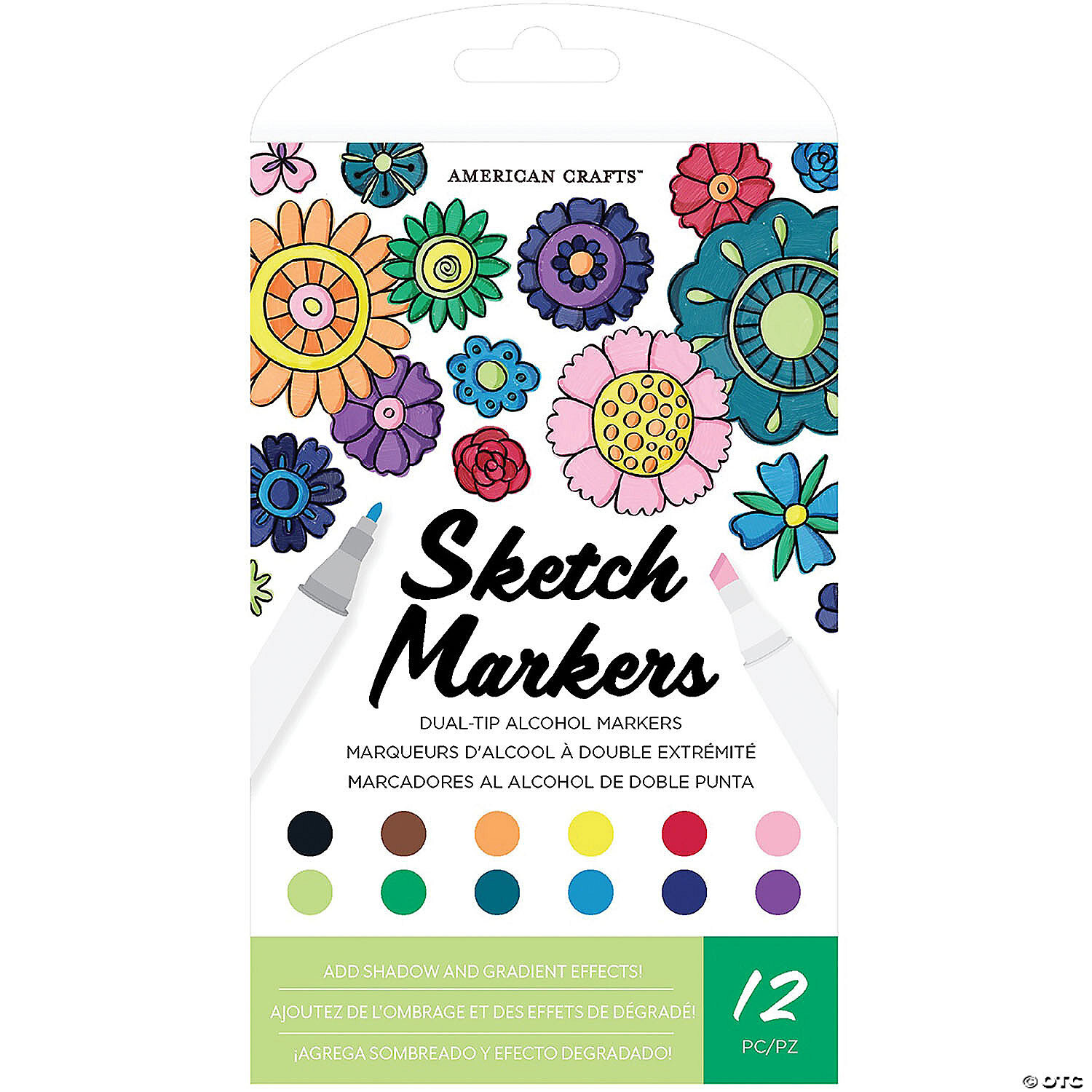 -  Duel Tipped Alcohol Markers 12 Diff.  Markers