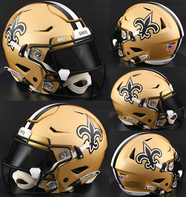 NEW ORLEANS SAINTS NFL Riddell SPEEDFLEX Authentic Gameday Football Helmet
