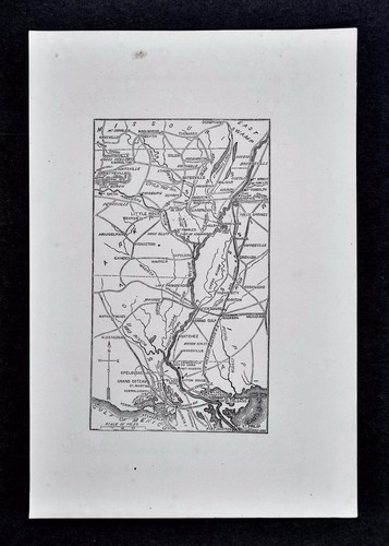 1865 Civil War Map - Mississippi River Campaign Vicksburg Baton Rouge New Orlean