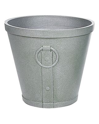 Blumentopf Steingemisch und Glasfaser grau 41 x 41 x 37 cm rund Retro-Stil Vari