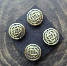 4 Antique-Gold Celtic Magnetic Pins. Horse Show magnets.  Clothing magnet pins.