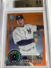 2017 Bowman Chrome Scouts Top 100 Orange Refractor 02/25 Gleyber Torres POP 2