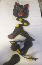 Vintage 1998 Halloween Four Star International Trading Co Cat Hanging Decor RARE