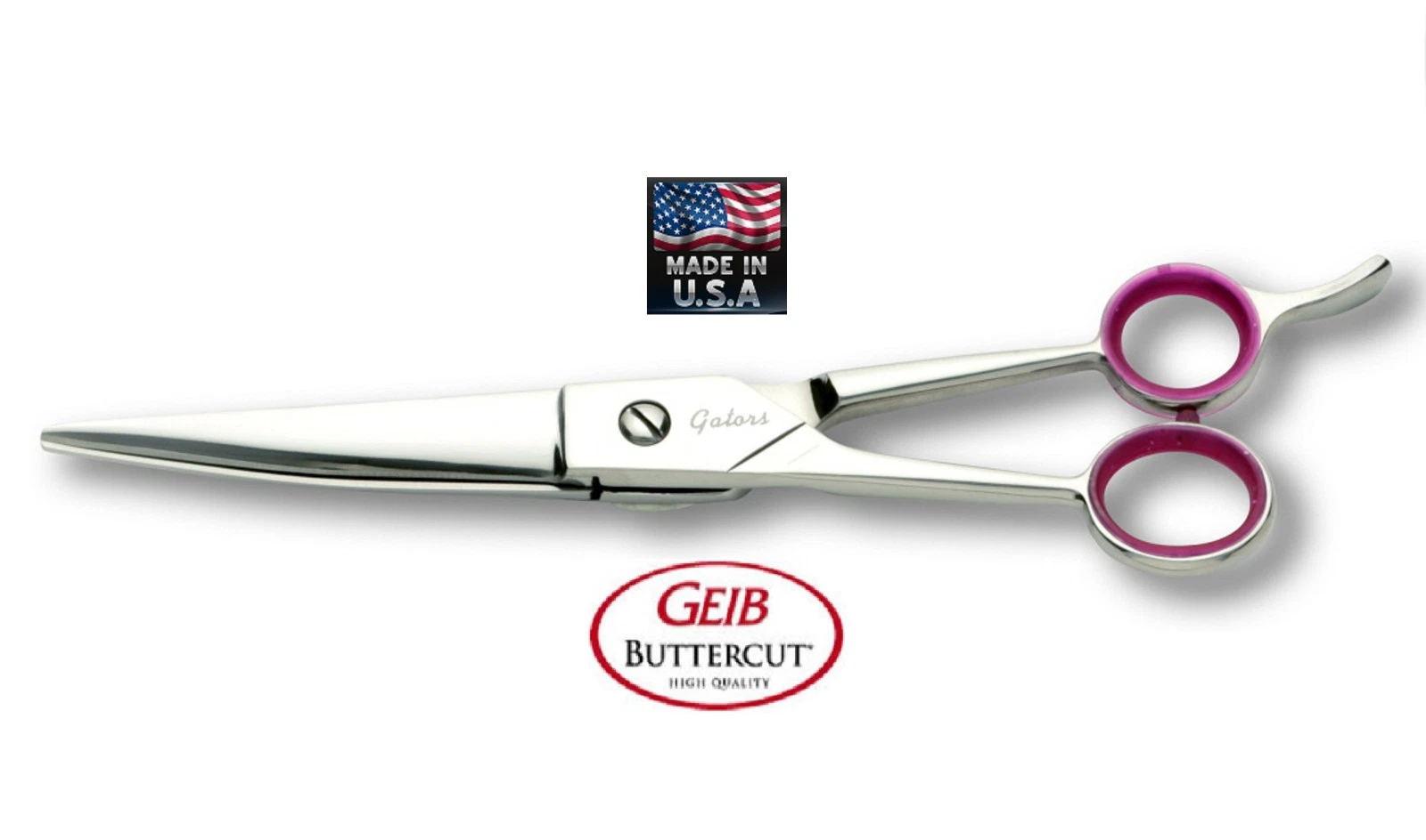 Geib Gator Buttercut CURVED SCISSOR 7.5" LEFTY LEFT HAND SHEAR*PET Dog GROOMING
