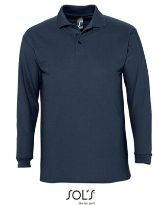 POLOSHIRT LANGARM Langarmpolo Polohemd Knopfleiste S M L XL XXL NEU Sol´s L549