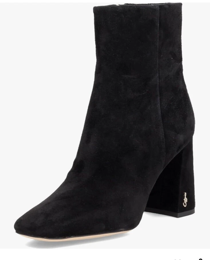 Botines Sam Edelman Codie para mujer botas tacón negro gamuza talla 9,5 Foto 2 de 4