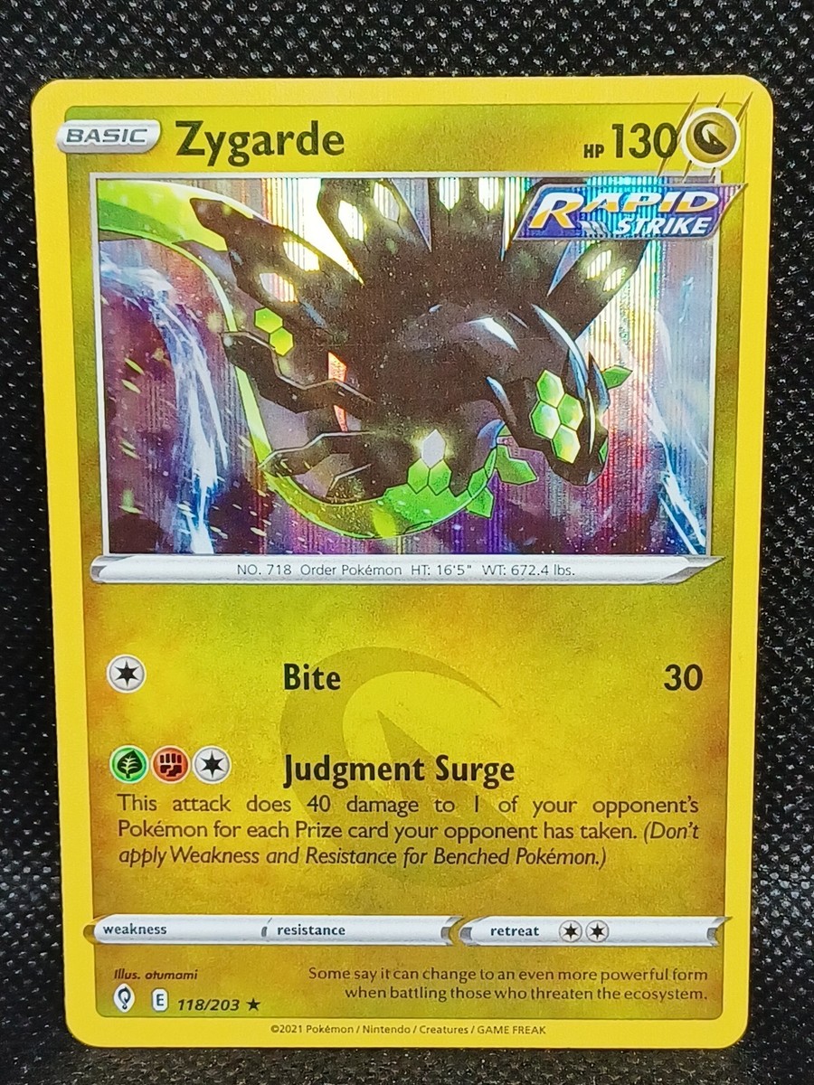 Zygarde 118/203 Evolving Skies 2021 Holo Rare Pokémon Card Near