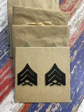 Pristine UNUSED Vietnam War USMC Enlisted Marine Sergeant Metal Rank Insignia
