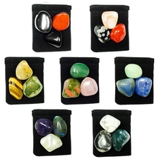 *21 Stone* MEGA- CHAKRA HEALING Tumbled Crystal Set + 7 Pouches & 7 Descriptions
