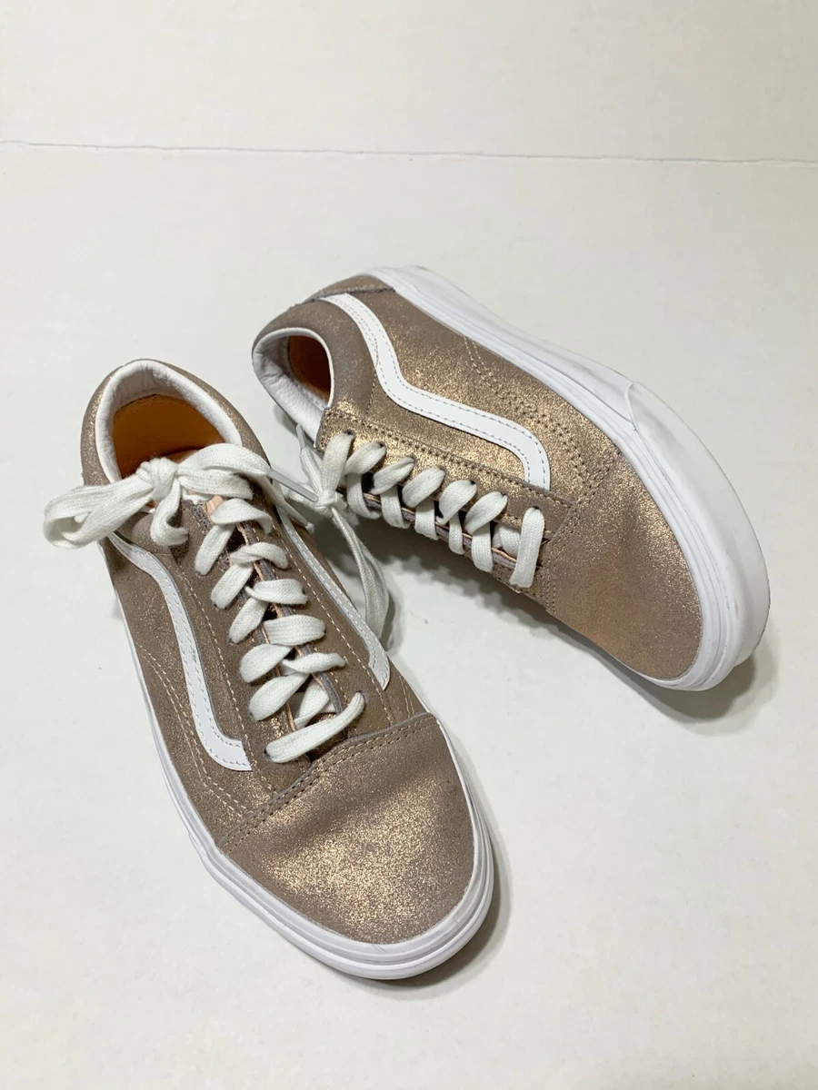 Rose gold cheap vans womens