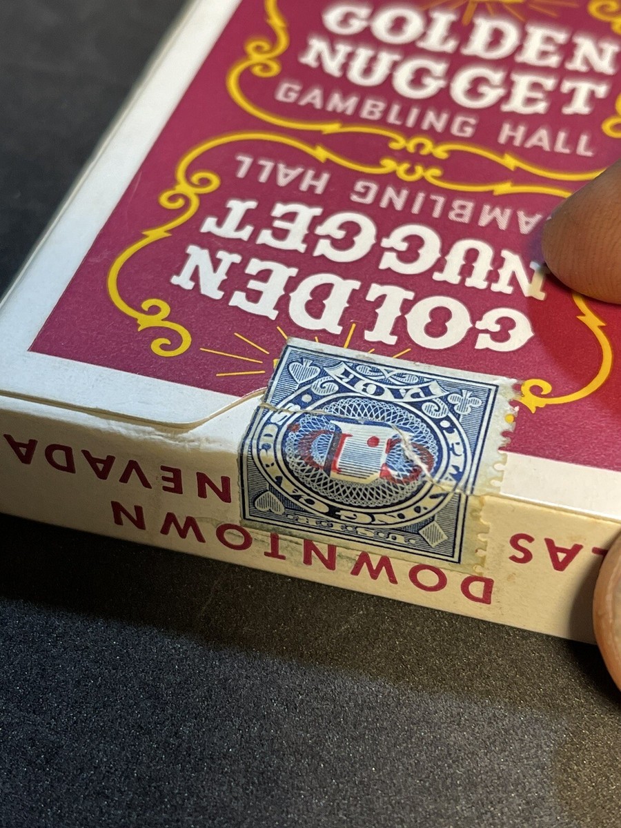 1st Gen 1962 Red Golden Nugget & Tax Stamp Poker Playing Cards