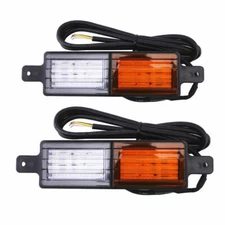 2X LED Bull Bar Light Sealed Bullbar Lights Set Front Indicator Park
