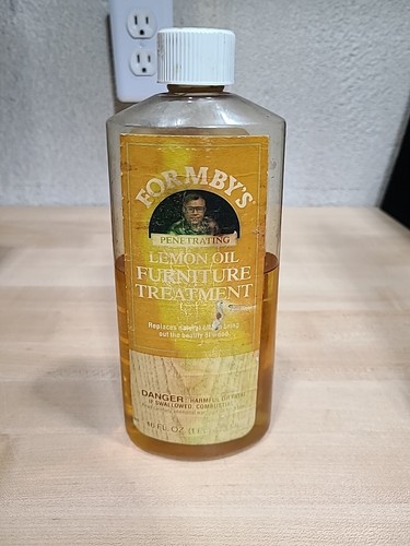 Formby’s Penetrating Lemon Oil Treatment Wood Furniture 16 oz ~60% Vintage