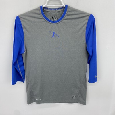 Nike Pro combat shirt men Medium ken Griffey swing blue